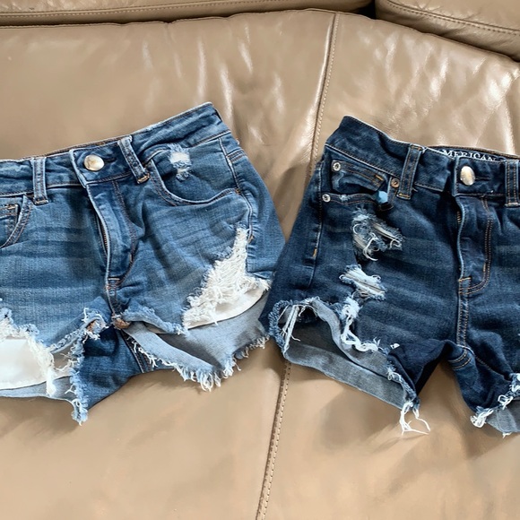 American Eagle jean shorts x 2 - Picture 1 of 9